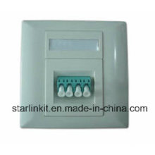 4 Port Fiber Faceplate Compatible for Sc, LC, FC, St